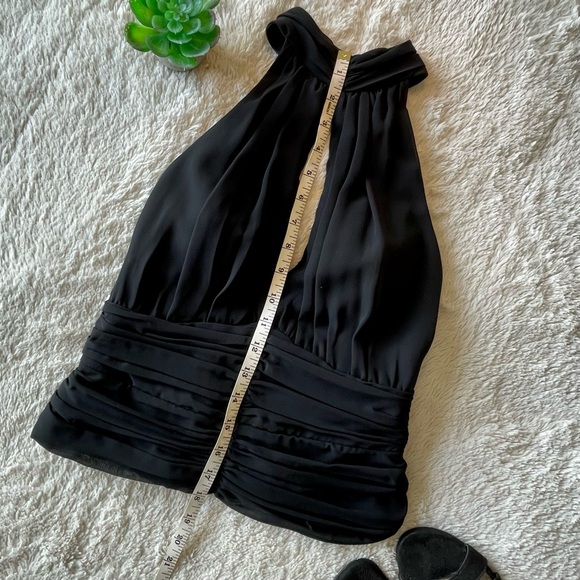 NIKKI Italy Women’s Black Ruched Halter Top Size 5 - Picture 7 of 11
